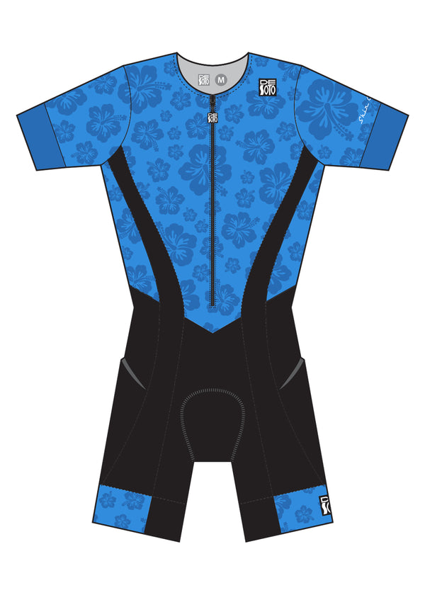 Traje de baño con mangas y diseño de chevron Forza Flisuit™ para hombre (diseña el tuyo propio)