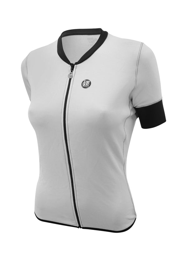 Jersey de lana merino con cremallera completa para mujer