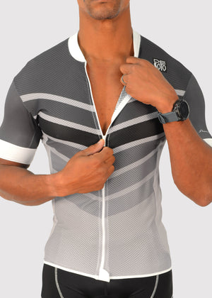 Men's Skin Cooler Full Zip Top - Chevron - Size Small