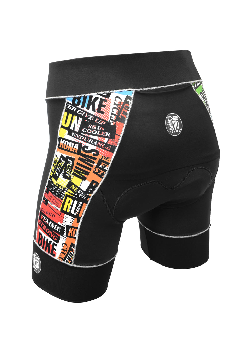 2 In 1 Padded Cycling Shorts Underwear Liner Loose Fit Half Short